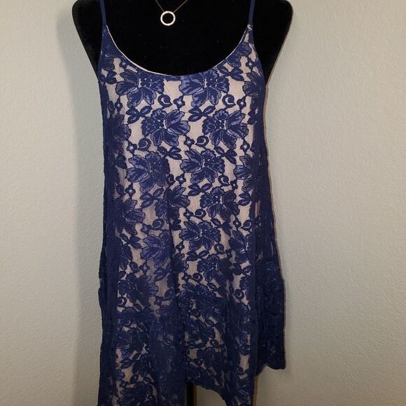 Blue Lace Baby Doll Dress - Picture 5 of 8